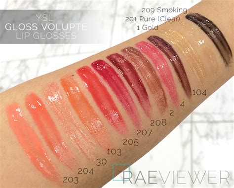 ysl gloss volupte 205 swatch|YSL Gloss Volupte Reviews, Photos, Swatches .